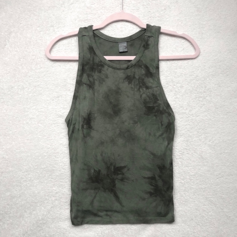 Zumiez olive tie dye tank